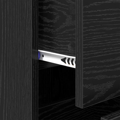 Sideboard Black Oak 34.5 x 34 x 90 cm Engineered Wood