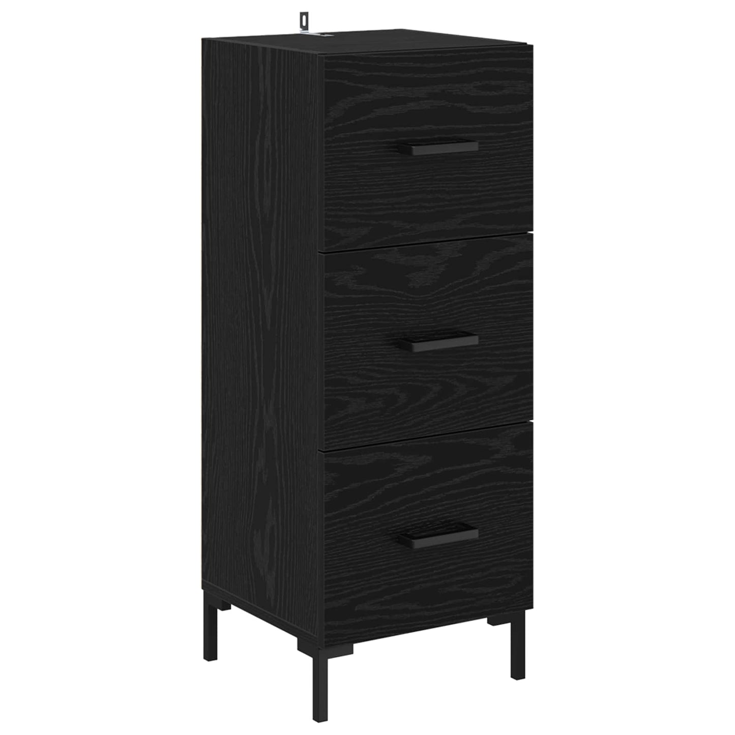Sideboard Black Oak 34.5 x 34 x 90 cm Engineered Wood