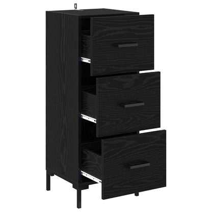 Sideboard Black Oak 34.5 x 34 x 90 cm Engineered Wood