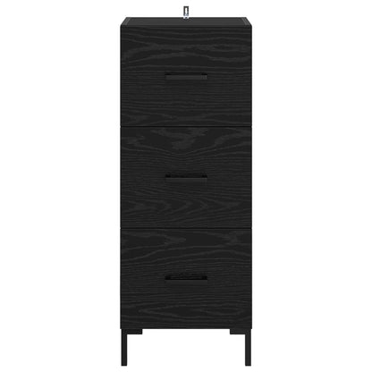 Sideboard Black Oak 34.5 x 34 x 90 cm Engineered Wood