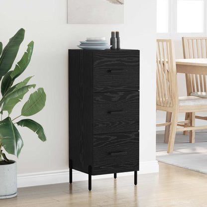 Sideboard Black oak 34 x 34.5 x 90 cm Engineered wood