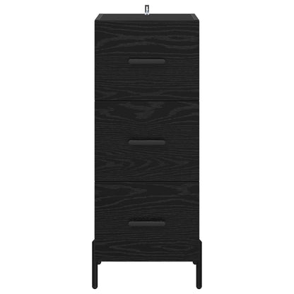 Sideboard Black oak 34 x 34.5 x 90 cm Engineered wood