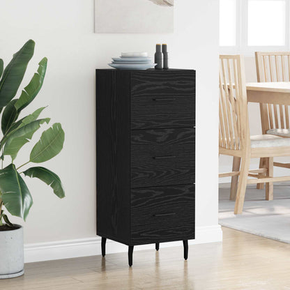 Sideboard Black oak 34 x 34.5 x 90 cm Engineered wood