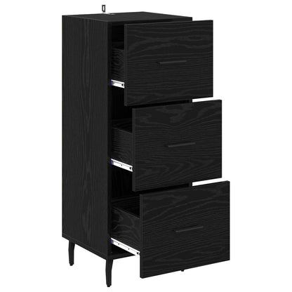 Sideboard Black oak 34 x 34.5 x 90 cm Engineered wood