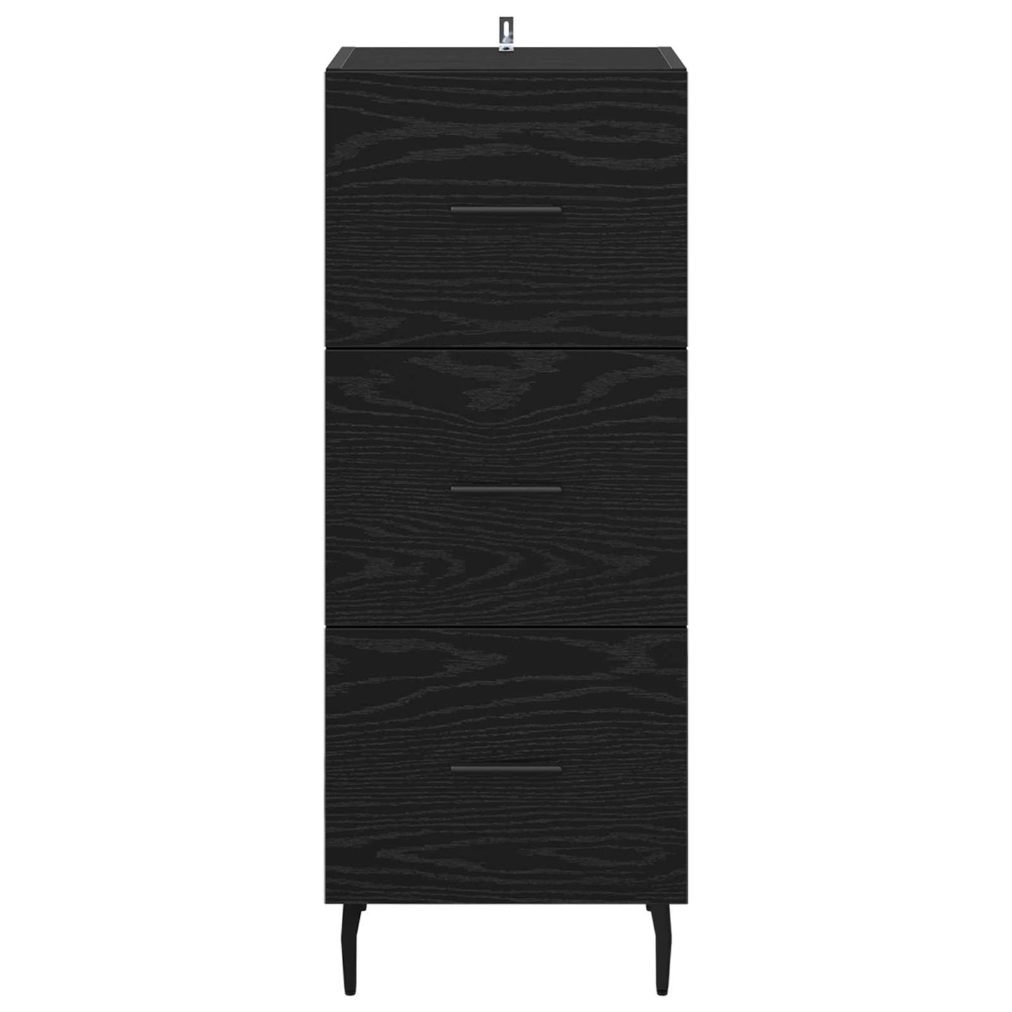 Sideboard Black oak 34 x 34.5 x 90 cm Engineered wood