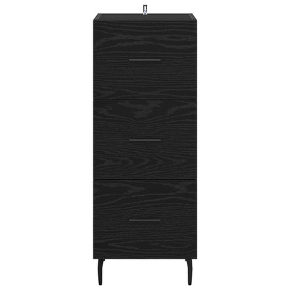 Sideboard Black oak 34 x 34.5 x 90 cm Engineered wood