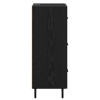 Sideboard Black oak 34 x 34.5 x 90 cm Engineered wood