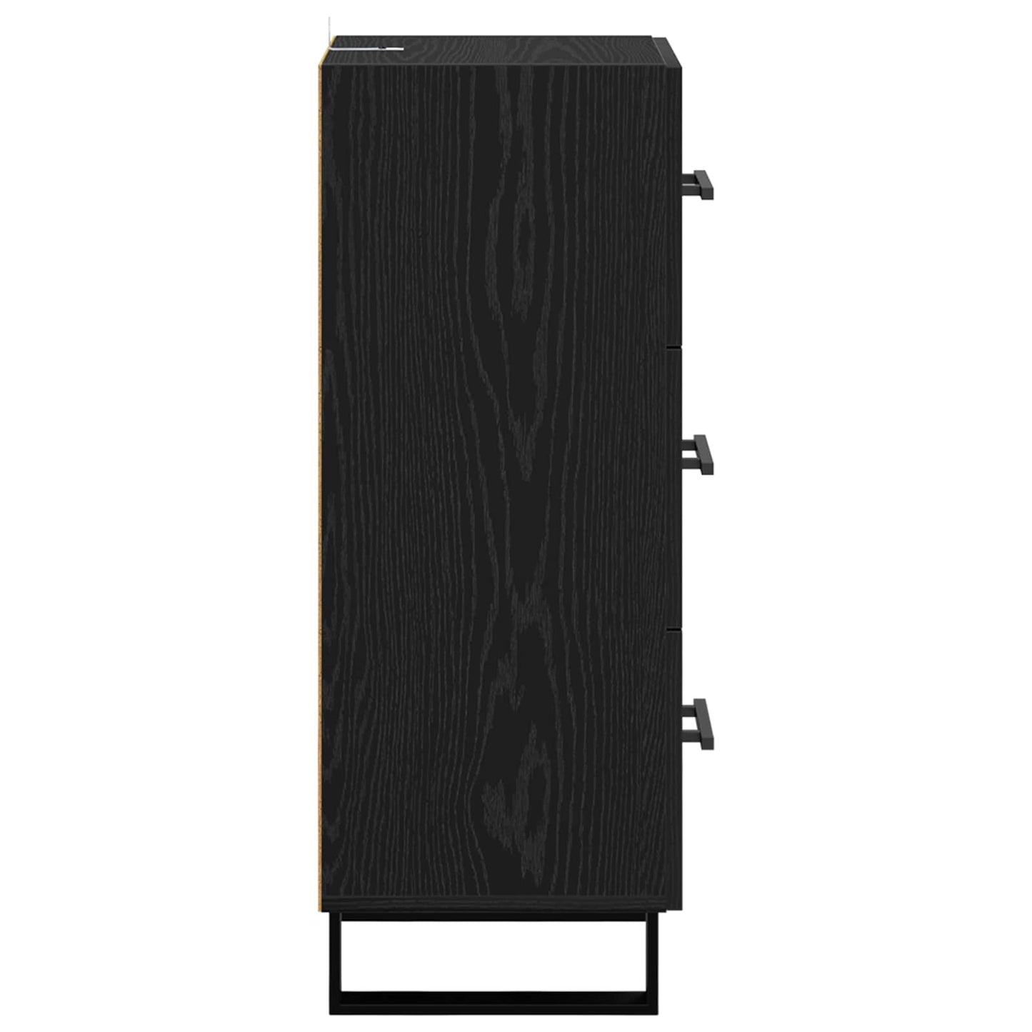 Sideboard Black Oak 34.5 x 34 x 90 cm Engineered Wood and Iron