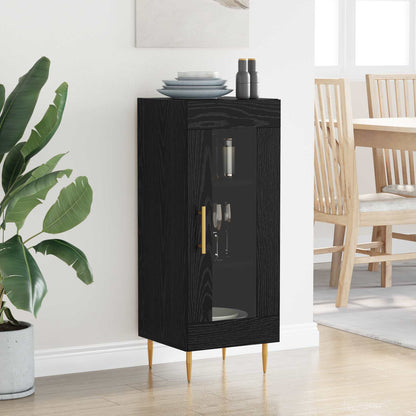 Sideboard Black oak 34 x 34.5 x 90 cm Engineered wood