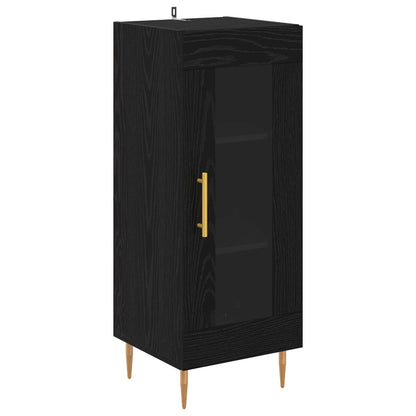 Sideboard Black oak 34 x 34.5 x 90 cm Engineered wood