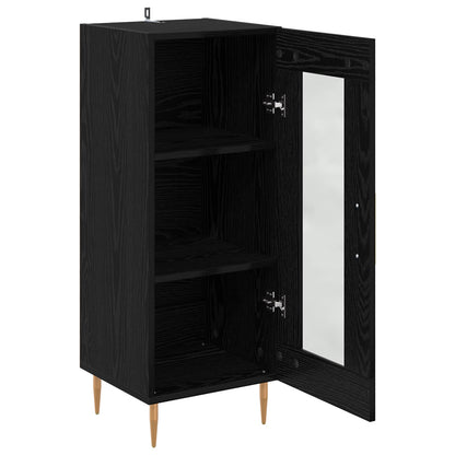 Sideboard Black oak 34 x 34.5 x 90 cm Engineered wood