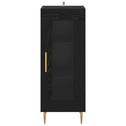 Sideboard Black oak 34 x 34.5 x 90 cm Engineered wood