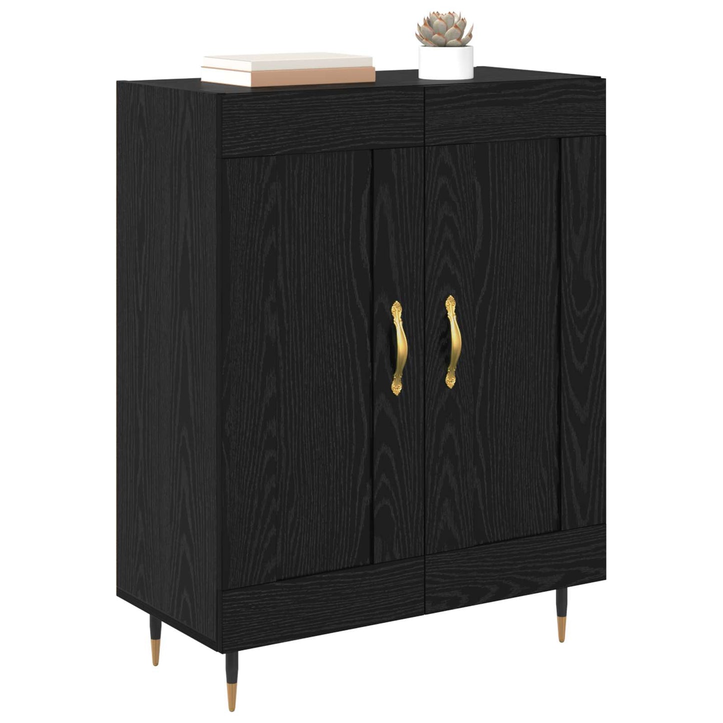 Sideboard Black Oak 69.5 x 34 x 90 cm Engineered Wood