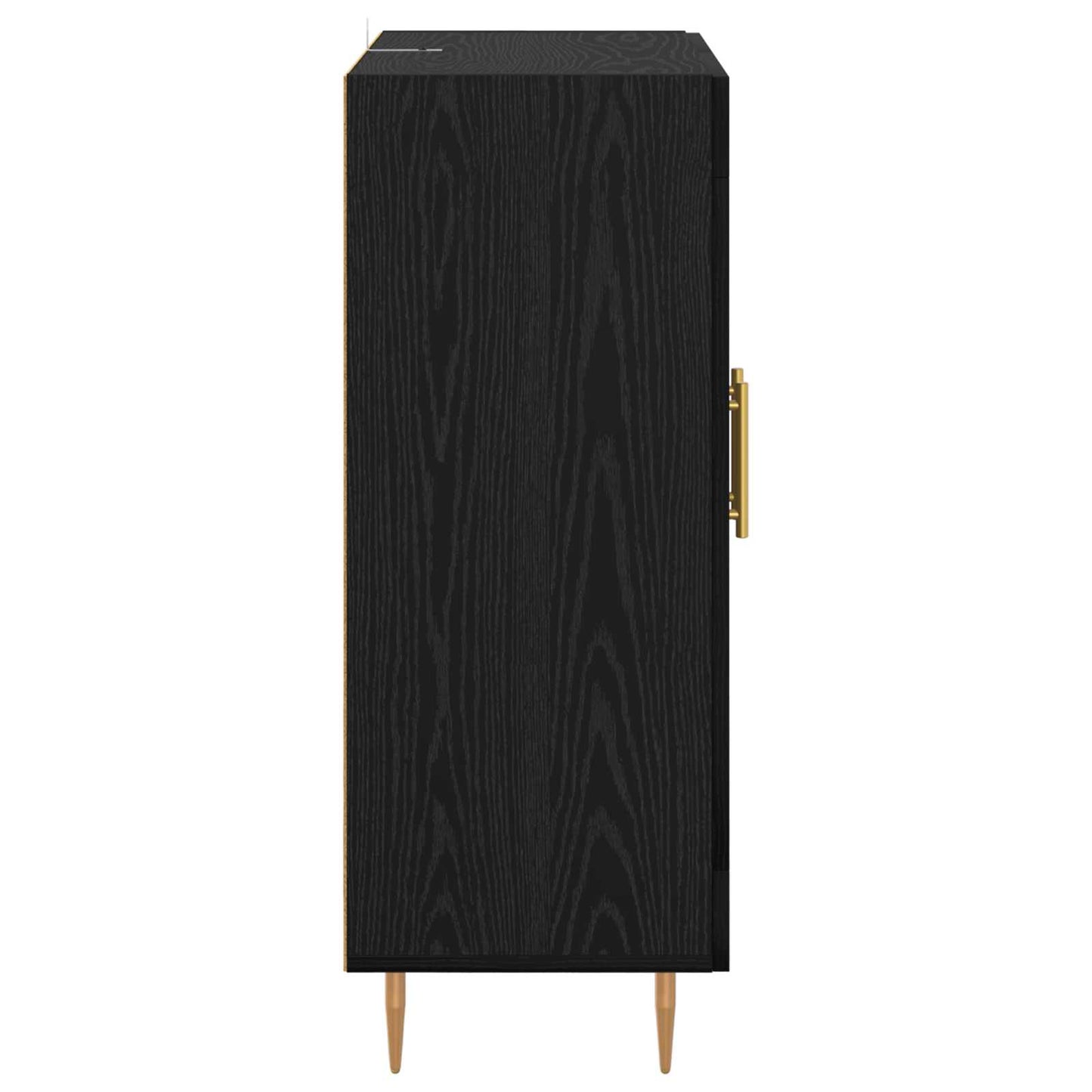 Sideboard Black Oak 69.5 x 34 x 90 cm Engineered Wood and Iron