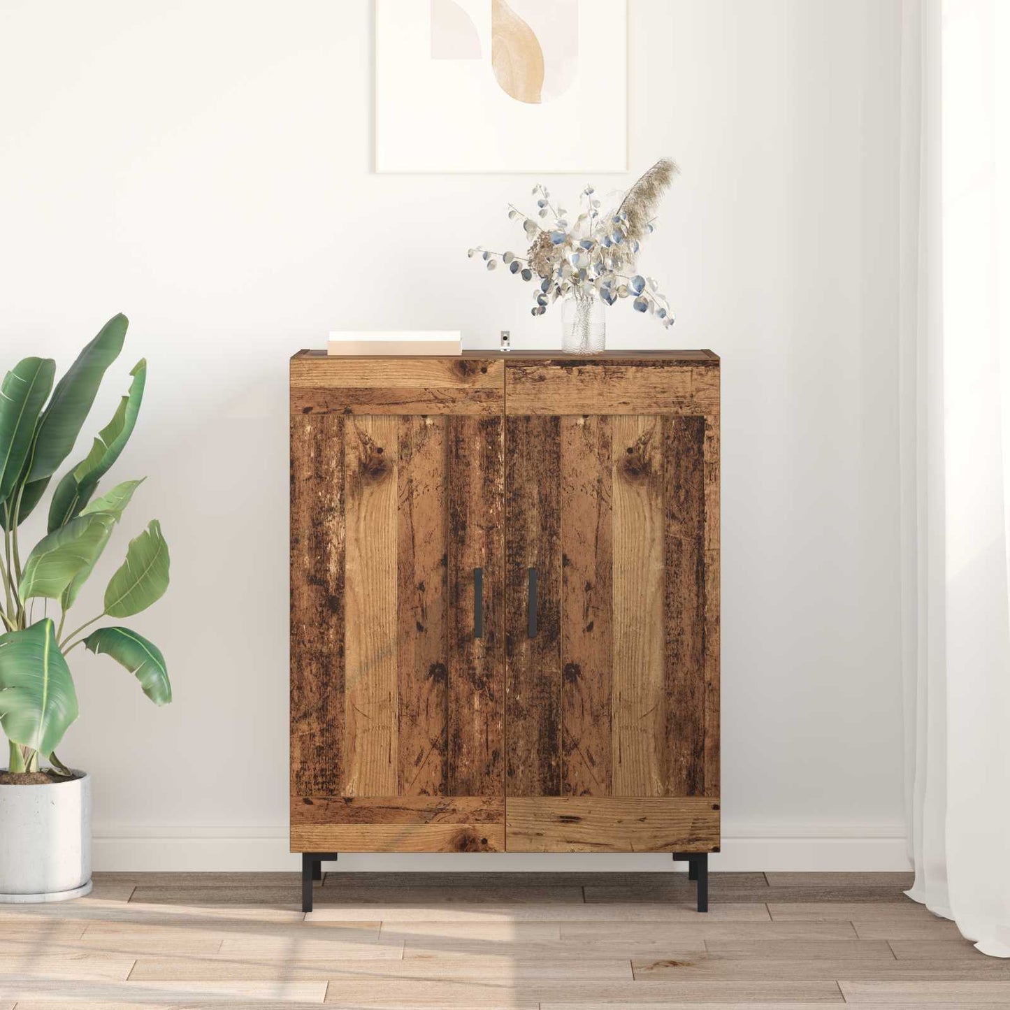 Sideboard Old Wood 69.5 x 34 x 90 cm Engineered Wood and Iron