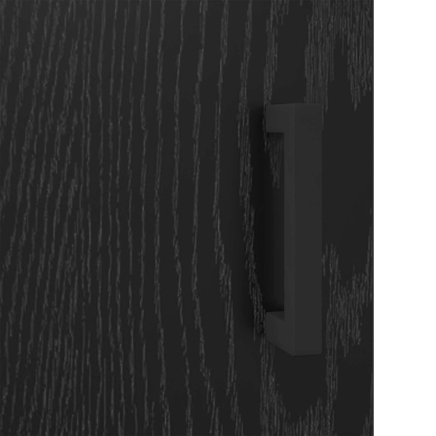 Sideboard Black Oak 69.5 x 34 x 90 cm Engineered Wood and Iron