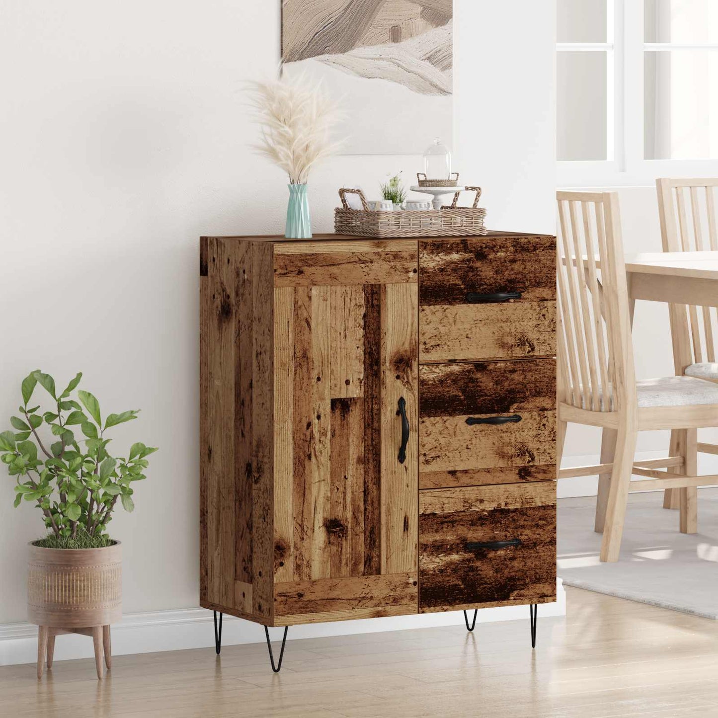 Sideboard Old Wood 69.5 x 34 x 90 cm Engineered Wood
