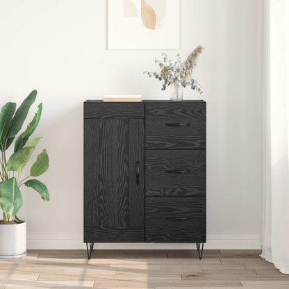 Sideboard Black Oak 69.5 x 34 x 90 cm Engineered Wood