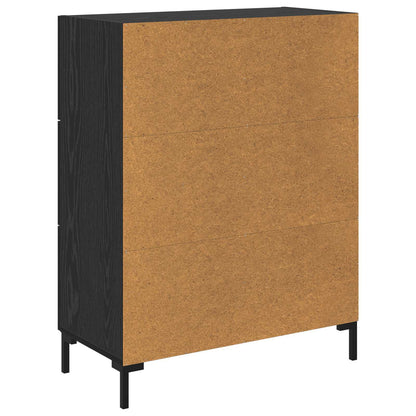 Sideboard Black oak 69.5 x 34 x 90 cm Engineered wood