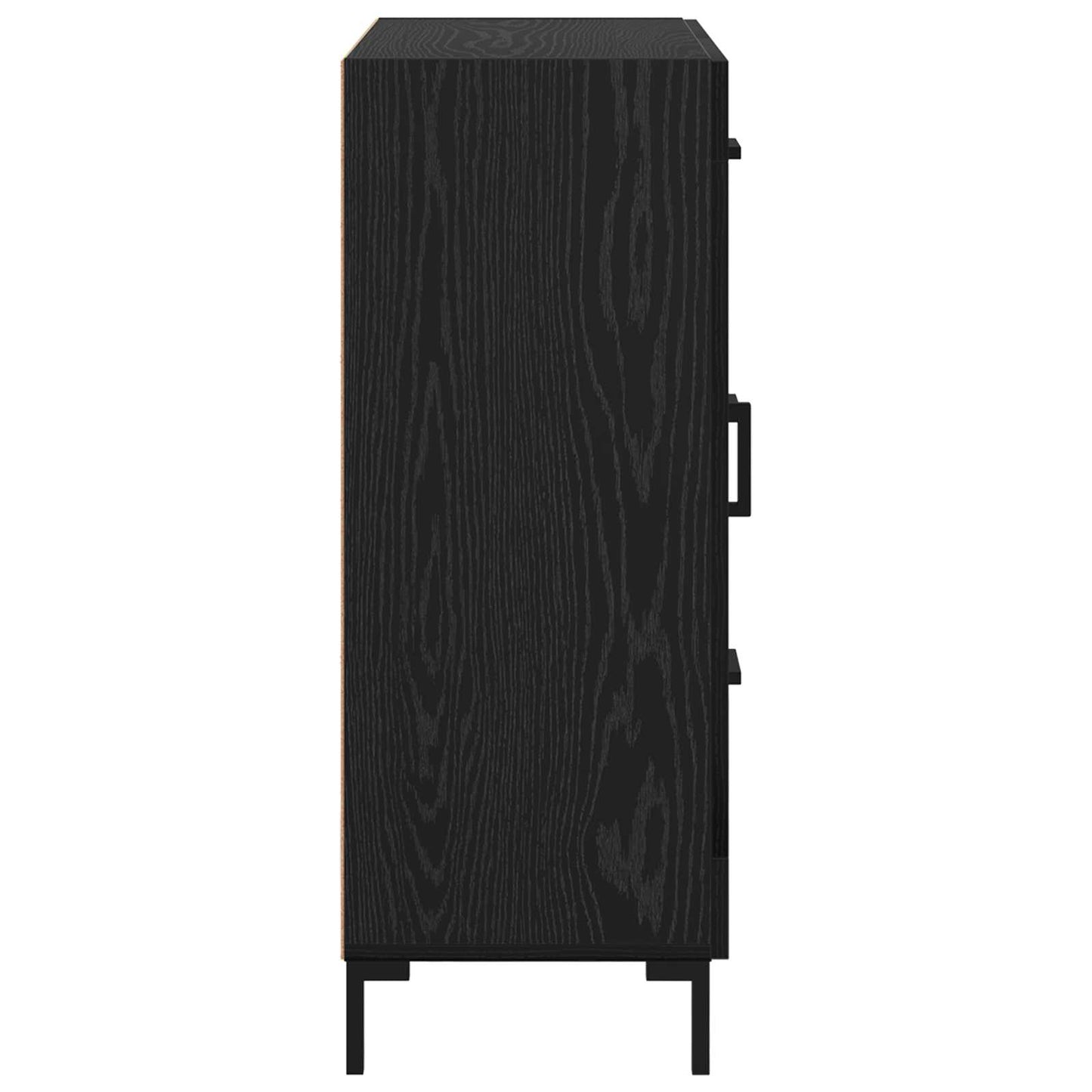 Sideboard Black oak 69.5 x 34 x 90 cm Engineered wood