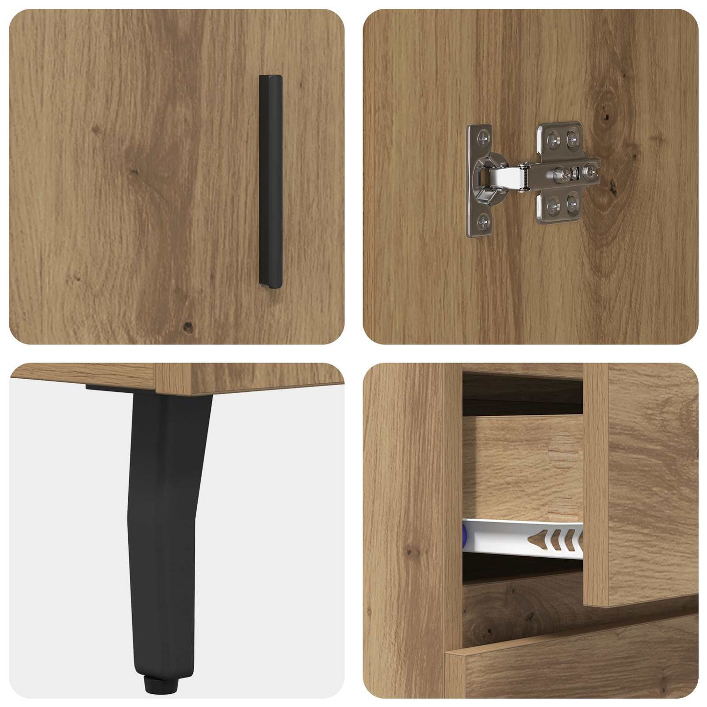 Sideboard with Drawer Artisan Oak 69.5 x 34 x 90 cm