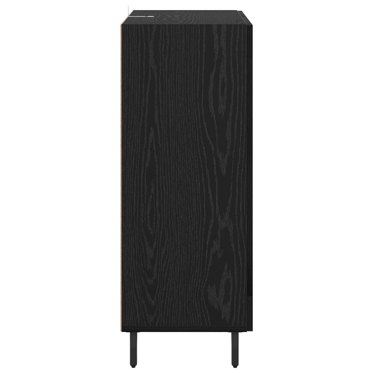 Sideboard Black Oak 69.5 x 34 x 90 cm Engineered Wood and Iron