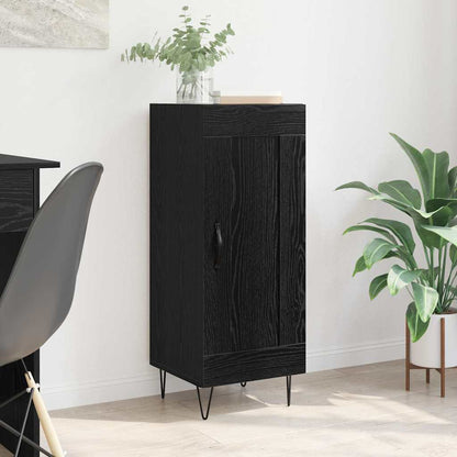 Sideboard Black Oak 34.5 x 34 x 90 cm Engineered Wood and Iron