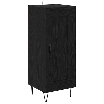 Sideboard Black Oak 34.5 x 34 x 90 cm Engineered Wood and Iron