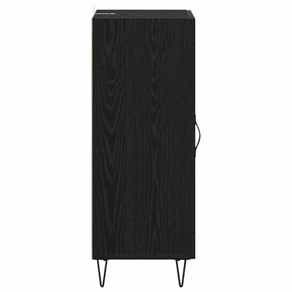 Sideboard Black Oak 34.5 x 34 x 90 cm Engineered Wood and Iron