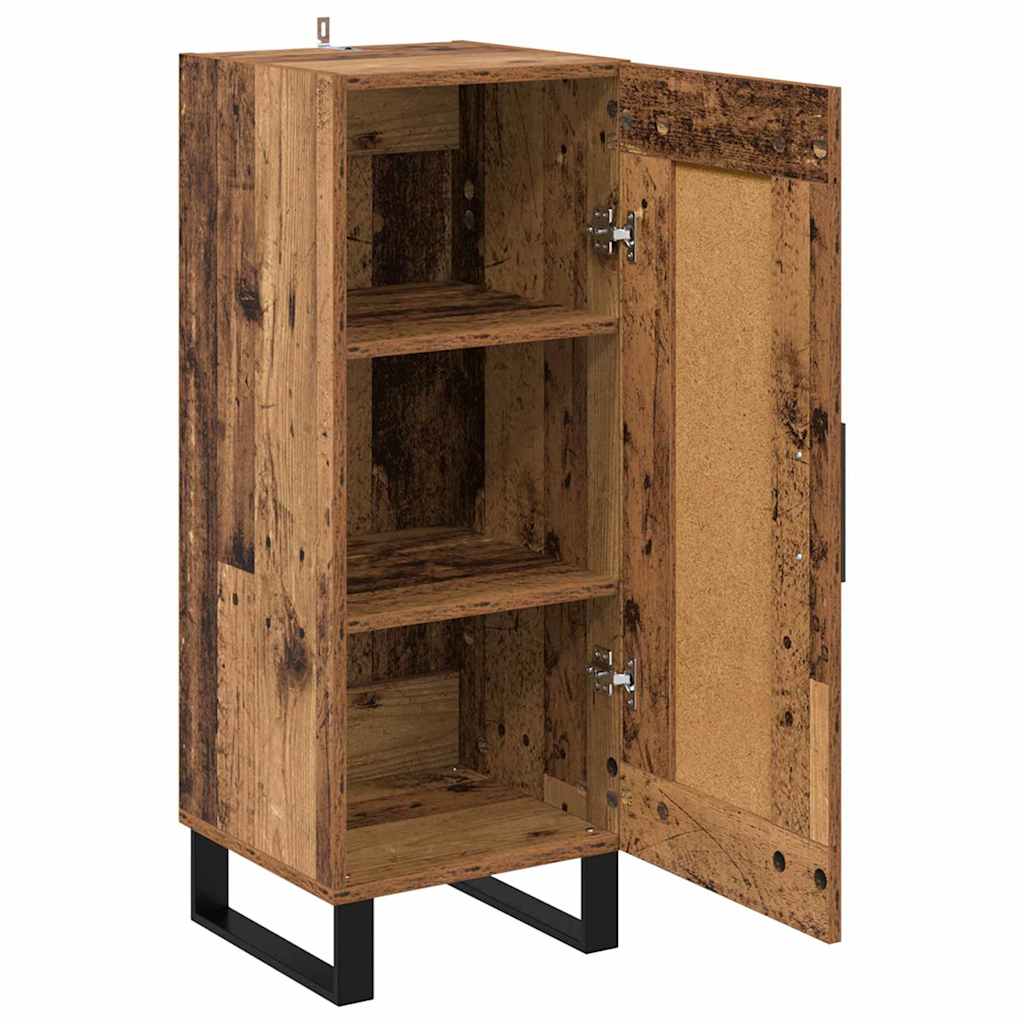 Sideboard Old Wood 34.5 x 34 x 90 cm Engineered Wood and Iron