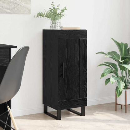 Sideboard Black Oak 34.5 x 34 x 90 cm Engineered Wood and Iron
