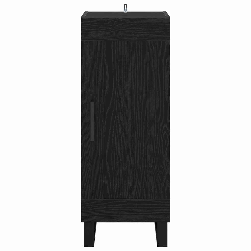 Sideboard Black Oak 34.5 x 34 x 90 cm Engineered Wood and Iron