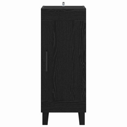 Sideboard Black Oak 34.5 x 34 x 90 cm Engineered Wood and Iron