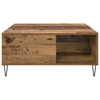 Coffee Table Old Wood 80 x 80 x 36.5 cm Engineered Wood