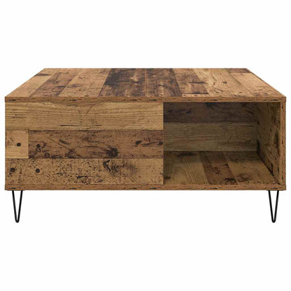 Coffee Table Old Wood 80 x 80 x 36.5 cm Engineered Wood