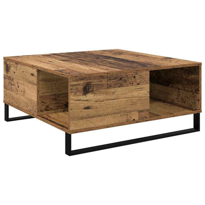 Coffee Table Old Wood 80 x 80 x 36.5 cm Engineered Wood