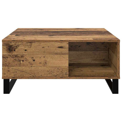 Coffee Table Old Wood 80 x 80 x 36.5 cm Engineered Wood