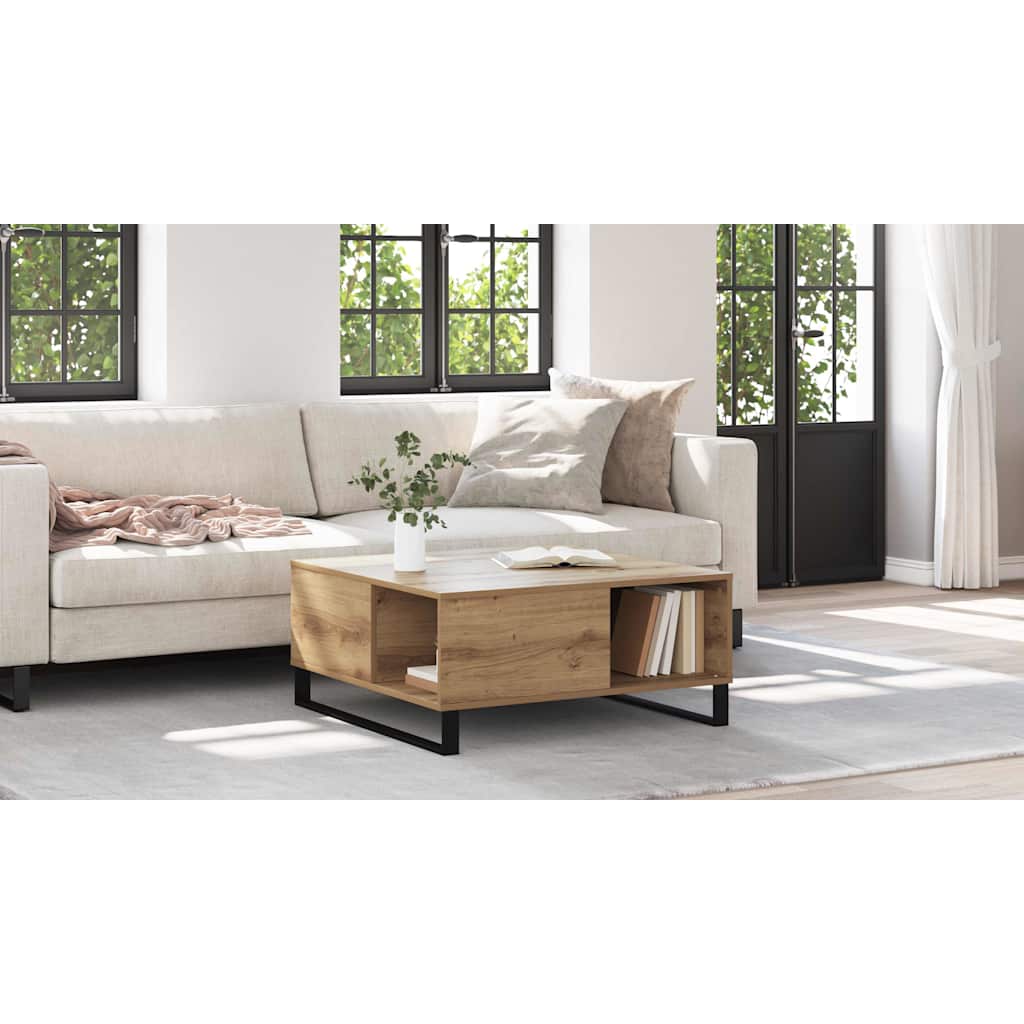 Coffee Table Artisan Oak 80 x 80 x 36.5 cm Engineered Wood