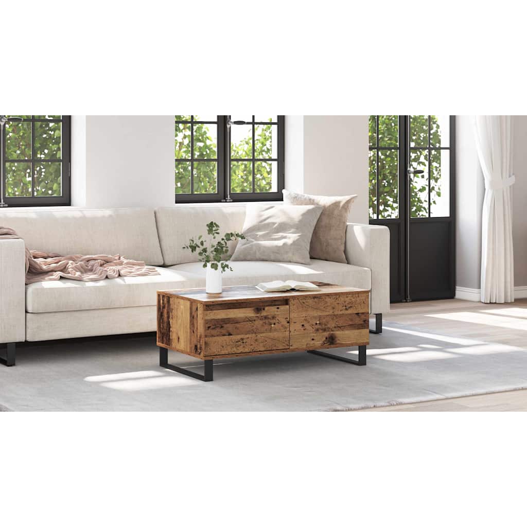 Coffee Table Old Wood 90 x 50 x 36.5 cm Engineered Wood