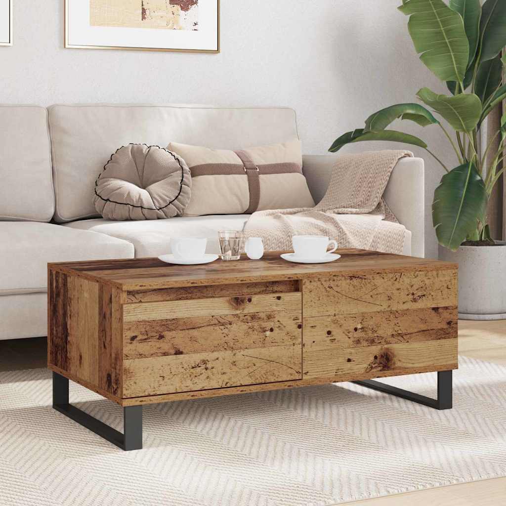 Coffee Table Old Wood 90 x 50 x 36.5 cm Engineered Wood