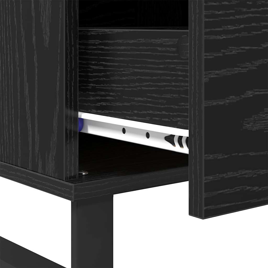 Coffee Table Black Oak 90 x 50 x 36.5 cm Engineered Wood