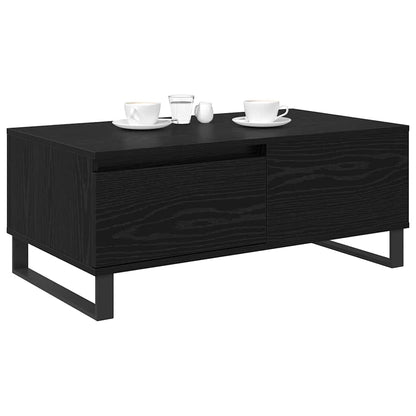 Coffee Table Black Oak 90 x 50 x 36.5 cm Engineered Wood