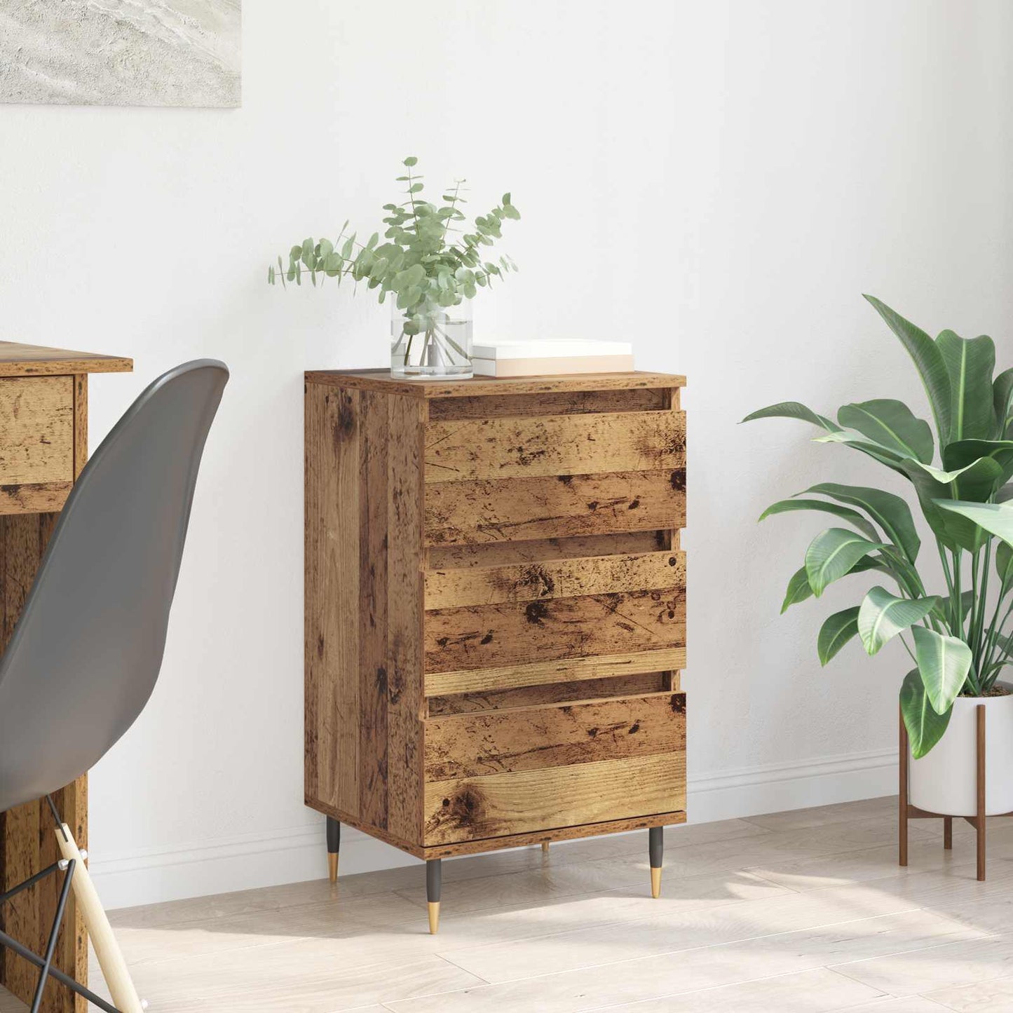 Sideboard with Drawer Old wood 35 x 40 x 70 cm Engineered wood