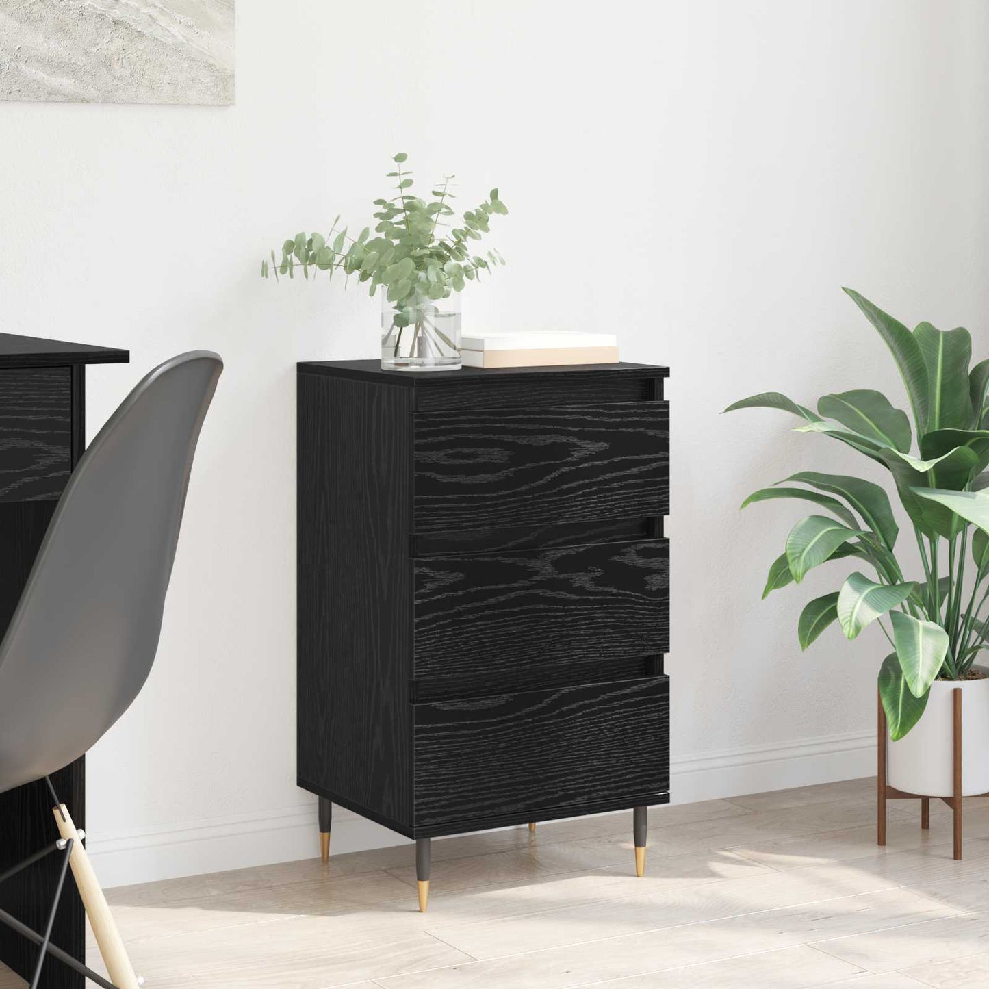 Sideboard Black oak 35 x 40 x 70 cm Engineered Wood