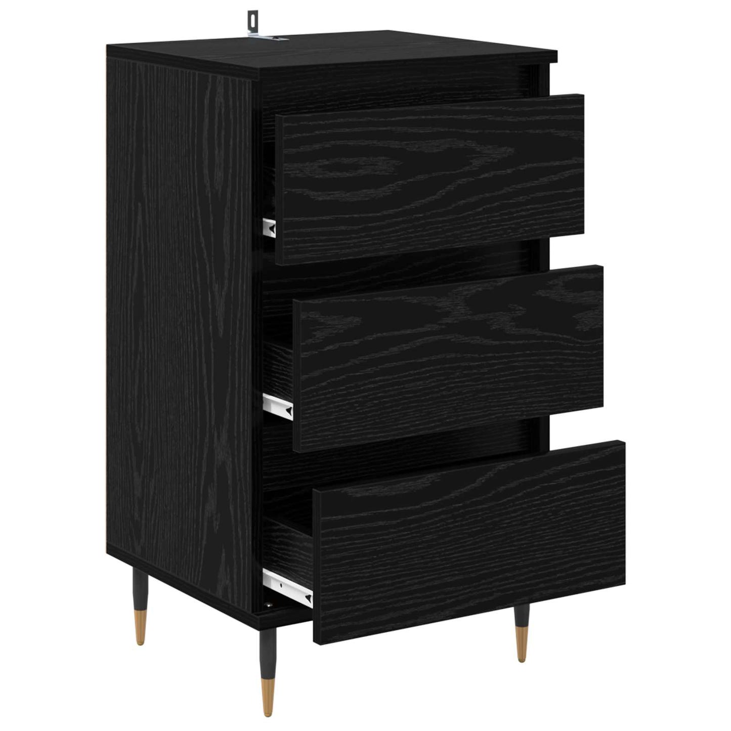 Sideboard Black oak 35 x 40 x 70 cm Engineered Wood