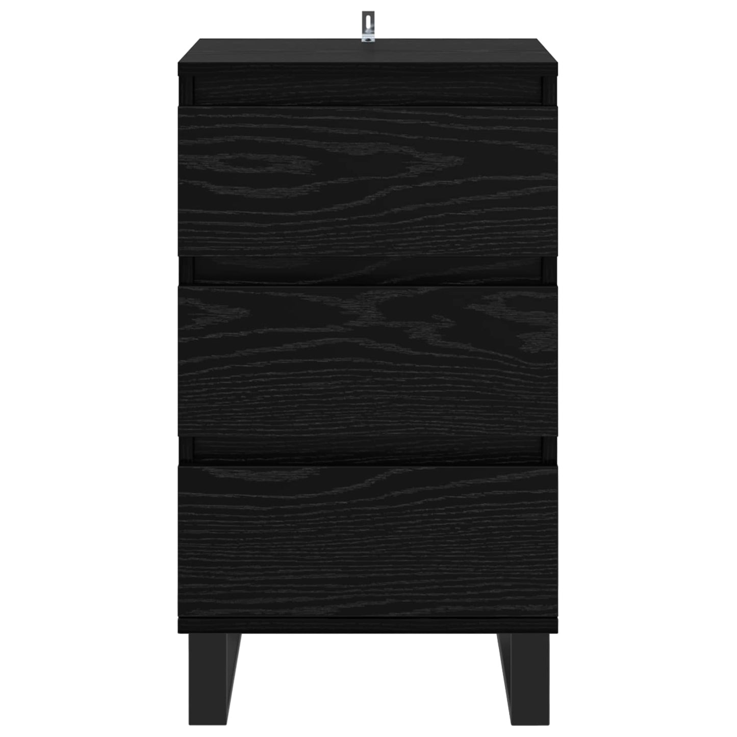 Sideboard with Drawer Black oak Engineered wood