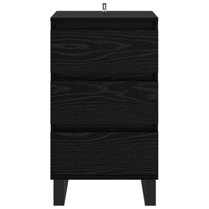 Sideboard with Drawer Black oak Engineered wood