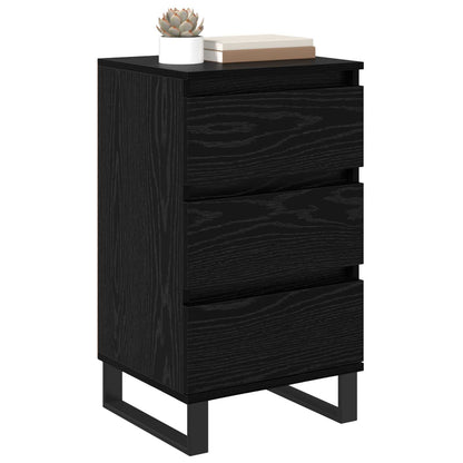 Sideboard with Drawer Black oak Engineered wood