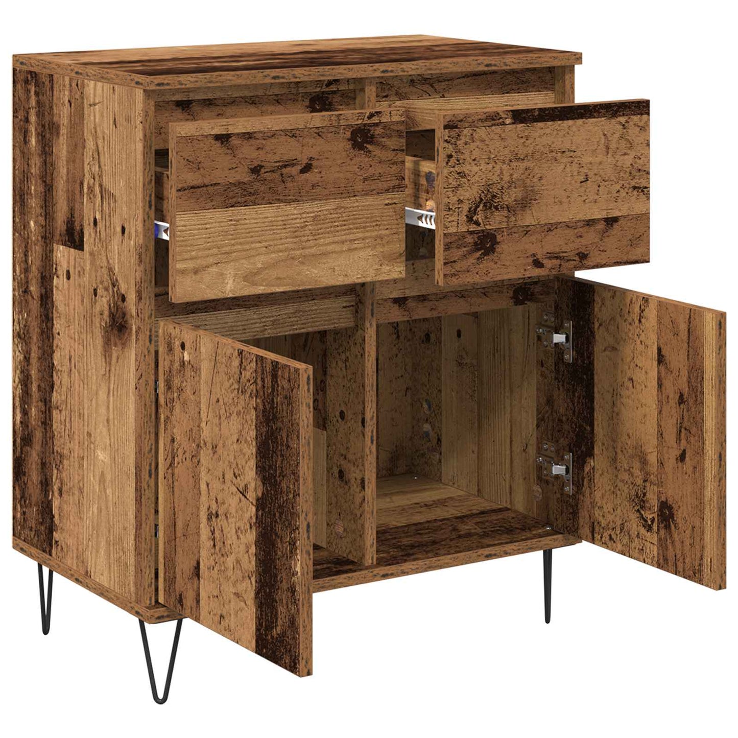 Sideboard Old Wood 60 x 35 x 70 cm Engineered Wood and Iron