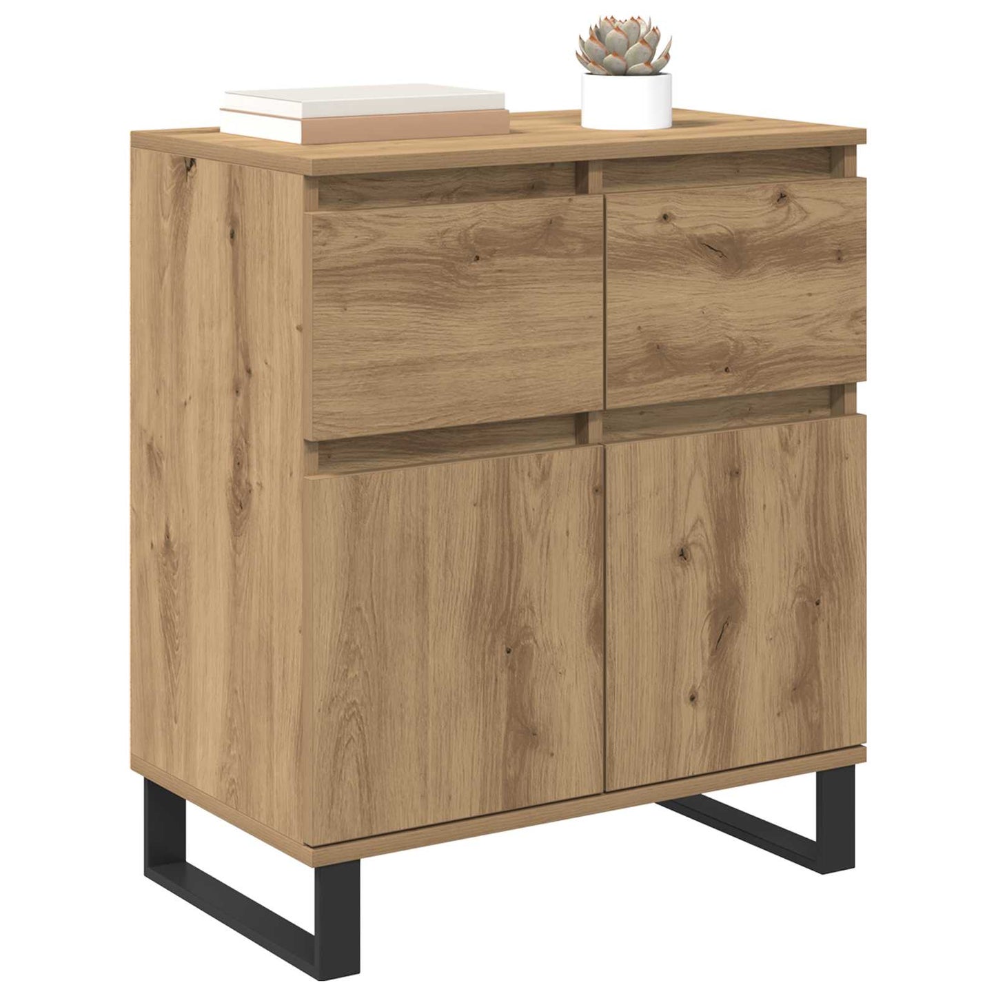 Sideboard Artisan Oak 60 x 35 x 70 cm Engineered Wood and Iron